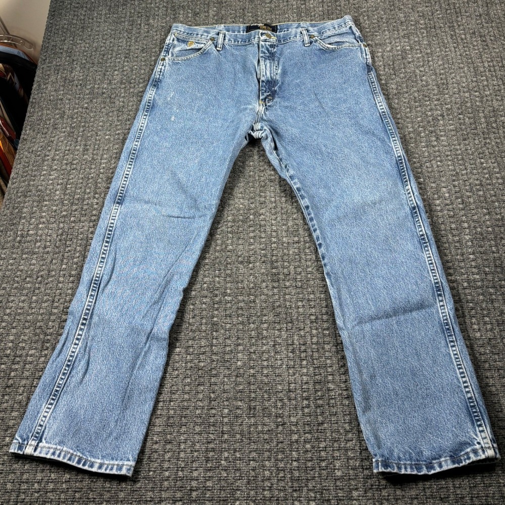 Wrangler George Strait Collection Cowboy Cut Jeans 40x32 Medium Wash Blue Denim